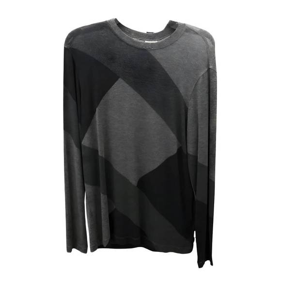 NEW ARMANI geometric sweater in grey/black